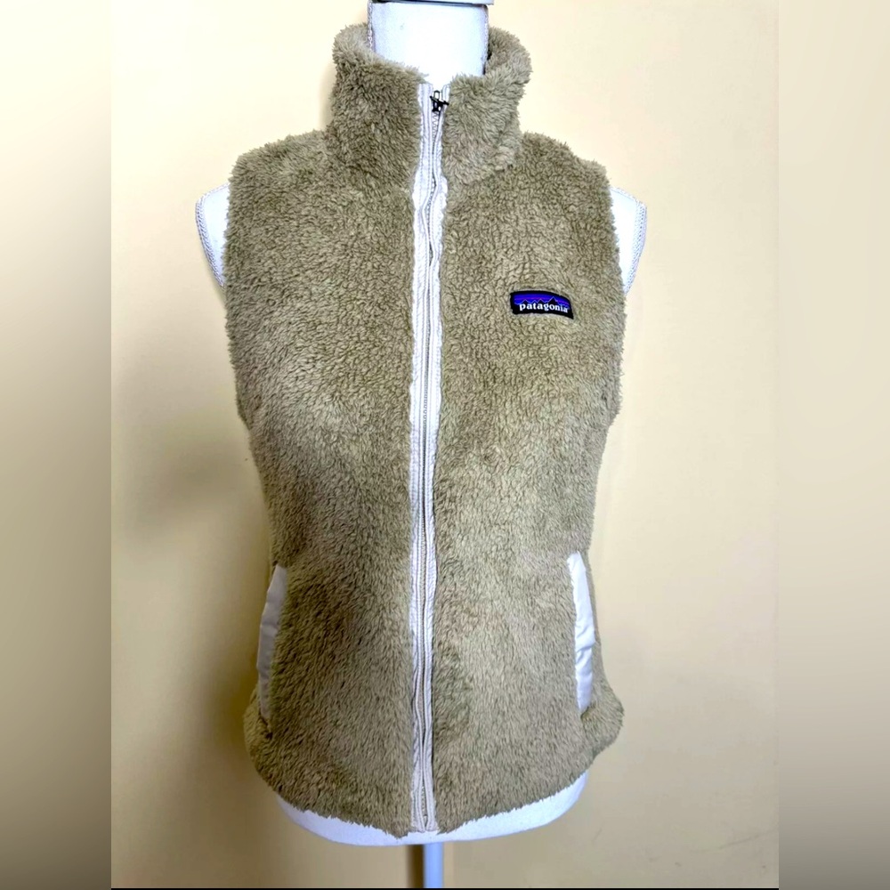 Patagonia Women’s Small Los Gatos Sherpa Worn Wear Beige Layer Outdoor Hiking